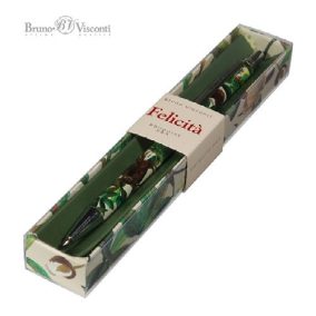   Golyóstoll Bruno Visconti 0,7mm kék, fém test, Felicita - kakaóbab