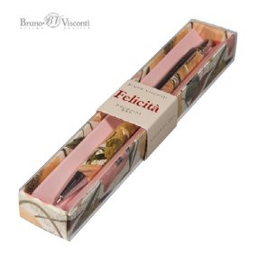 Golyóstoll Bruno Visconti 0,7mm kék, fém test, Felicita - pasztell virág   Golyóstoll Bruno Visconti 0,7mm kék, fém test, Felicita - pasztell virág