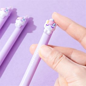   Zselés toll Lazy Stars 0,5 mm radírozható unikornis lila betéttel