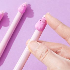   Zselés toll Lazy Stars 0,5 mm radírozható nyuszi rózsaszín betéttel