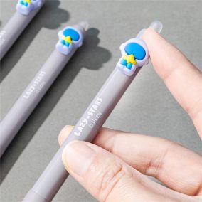   Zselés toll Lazy Stars 0,5 mm radírozható űrhajós fekete betéttel