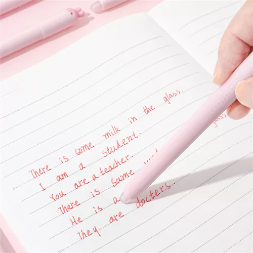 Zselés toll Lazy Stars kupakos 0,5 mm radírozható nyuszi piros betéttel