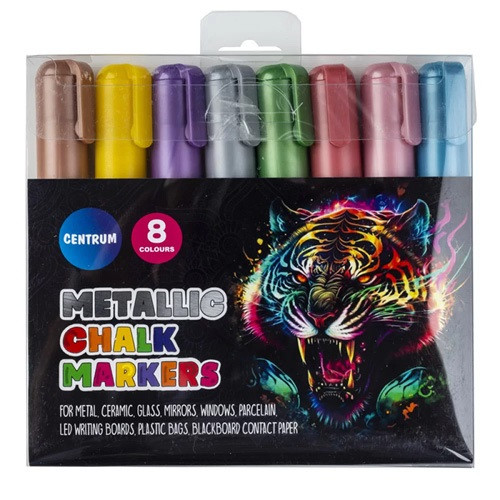 Krétamarker 8 db-os készlet Metál Centrum színes 3-5mm