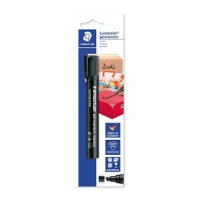 Marker Staedtler Lumocolor permanent vágott fekete rendszerezéshez bliszteres   Marker Staedtler Lumocolor permanent vágott fekete rendszerezéshez bliszteres