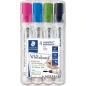   Táblamarker Staedtler Lumocolor kerek 4 db-os klt. (pink, világoskék, világoszöld, fekete)