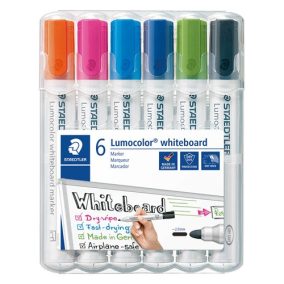 Táblamarker Staedtler Lumocolor kerek 6 db-os klt. (narancs, pink, világoskék, sötétkék, világoszöld, fekete)   Táblamarker Staedtler Lumocolor kerek 6 db-os klt. (narancs, pink, világoskék, sötétkék, világoszöld, fekete)