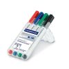 Táblamarker Staedtler Lumocolor Compact kerek 4 db-os klt. (piros, kék, zöld, fekete)