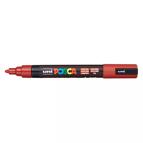 Marker Uni dekor Posca PC-5M rubint piros 1,8-2,5 mm