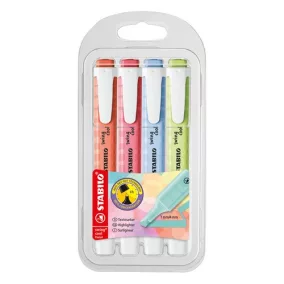 Szövegkiemelő Stabilo swing cool Pastel 4 db-os klt.