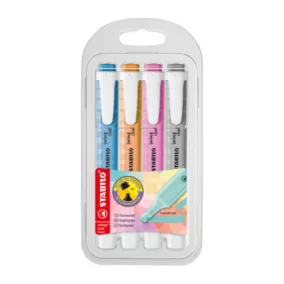   Szövegkiemelő Stabilo swing cool Pastel 4 db-os klt. (kék, narancs, málna, szürke)