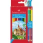 Színes ceruza Faber-Castell 12 db+3 klt. bicolor (120112+3)