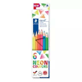   Színes ceruza Staedtler Ergosoft Neon háromszögletű  6 db-os klt.