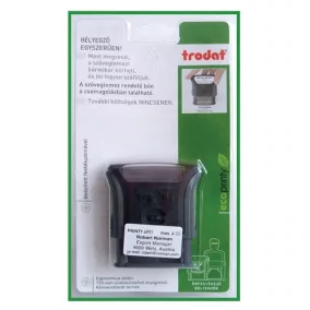   Bélyegző Trodat 4911 Eco szövegbélyegző a szöveglemez rendelésre jogosító bónnal