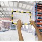 Információs tábla Durable Duraframe Security A/4 öntapadó hátlappal és mágneses kerettel  sárga-fek