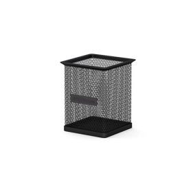 Írószertartó ErichKrause fémhálós 8x9.5 cm fekete