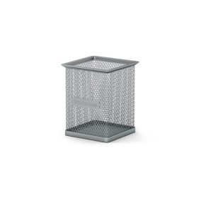 Írószertartó ErichKrause fémhálós 8x9.5 cm ezüst