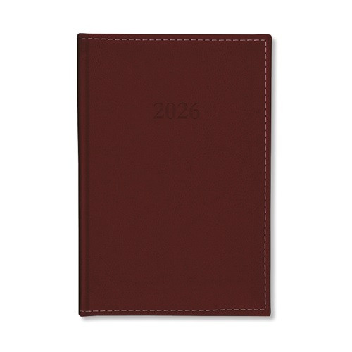 Határidőnapló Period Chamois A/5 napi körbev. bordó 2026