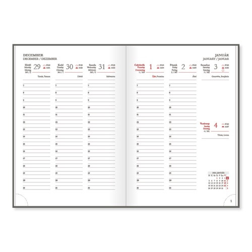 Határidőnapló Period Border B/5 heti körbev. Antracit 2026