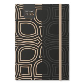 Határidőnapló Period Charme B/5 heti Black papír 2026