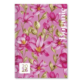 Határidőnapló Period Botanic A/5 napi Pink papír 2026
