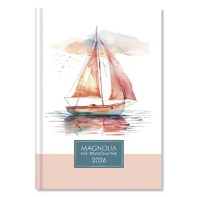   Határidőnapló Period Magnólia B/6 napi női tervező Sailboat 2026
