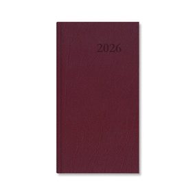   Határidőnapló Period Standard Zsebnaptár álló bordó műbőr 2026