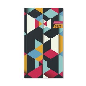   Határidőnapló Period Abstract Zsebnaptár álló Stepped papír 2026