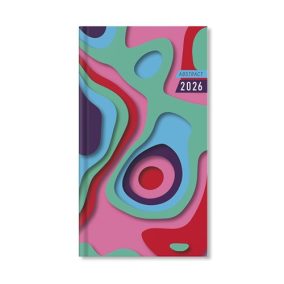   Határidőnapló Period Abstract Zsebnaptár álló Mystic papír 2026