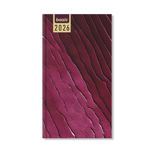 Határidőnapló Period Basic Zsebnaptár álló Purple papír 2026