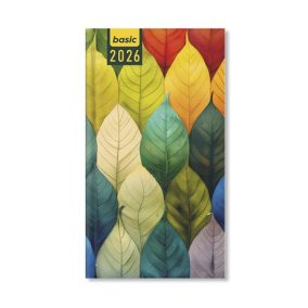 Határidőnapló Period Basic Zsebnaptár álló Leaves papír 2026   Határidőnapló Period Basic Zsebnaptár álló Leaves papír 2026