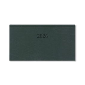   Határidőnapló Period Standard Zsebnaptár fekvő zöld műbőr 2026