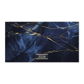 Naptár Tűzött mini zseb fekvő Blue 2026 Naptár Tűzött mini zseb fekvő Blue 2026