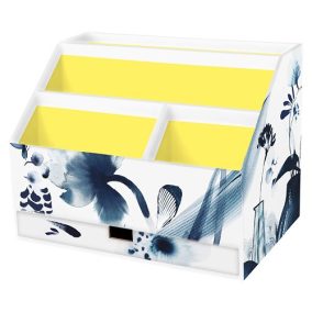   Levéltartó Clairefontaine Inkebana 24x16x18 cm, 3 rekeszes, fiókos