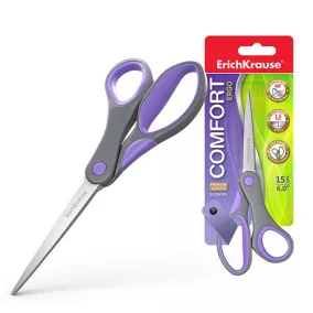   Olló ErichKrause Comfort 15 cm irodai rozsdamentes acél bliszteres