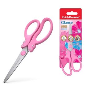 Olló ErichKrause Glance 15 cm iskolai kerek rozsdamentes acél bliszteres   Olló ErichKrause Glance 15 cm iskolai kerek rozsdamentes acél bliszteres